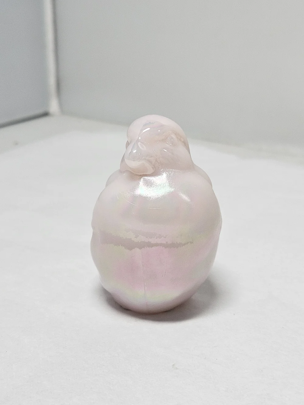 Vintage Fenton Art Glass Iridescent Pink Decorative Bird Figurine Figure